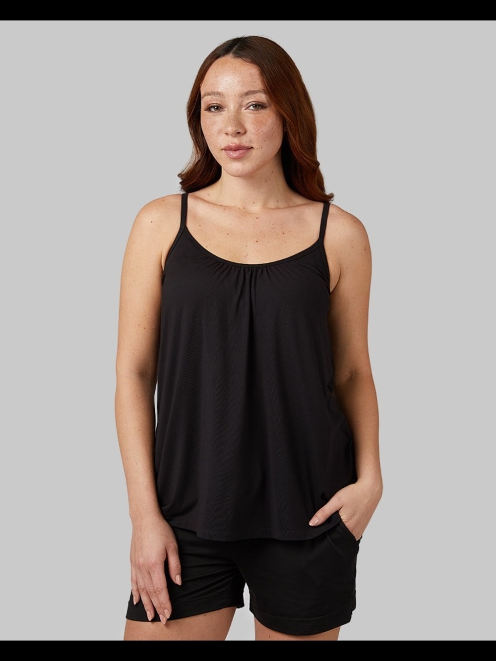 32 Degrees Black Women's Tank Cami with Adjustable Straps